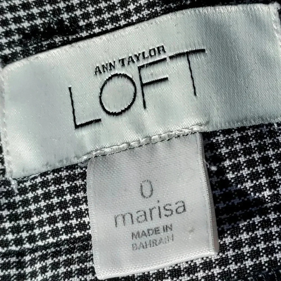 LOFT Ann Taylor Marisa Black & White Checkered Pants Size 0 - Picture 8 of 9